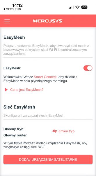 Mercusys EasyMesh MR47BE - πίνακας ελέγχου 6