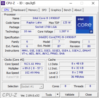 Ρεκόρ υπερχρονισμού του επεξεργαστή Intel Core i9-14900KF