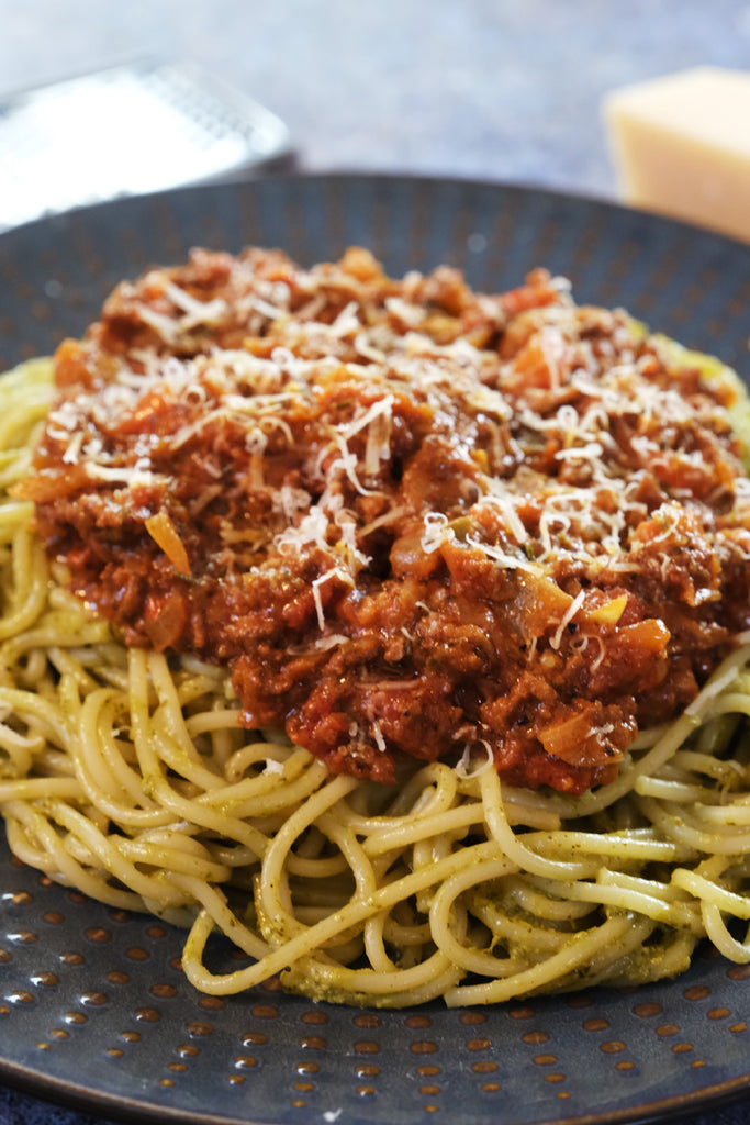 pesto pasta bolognese