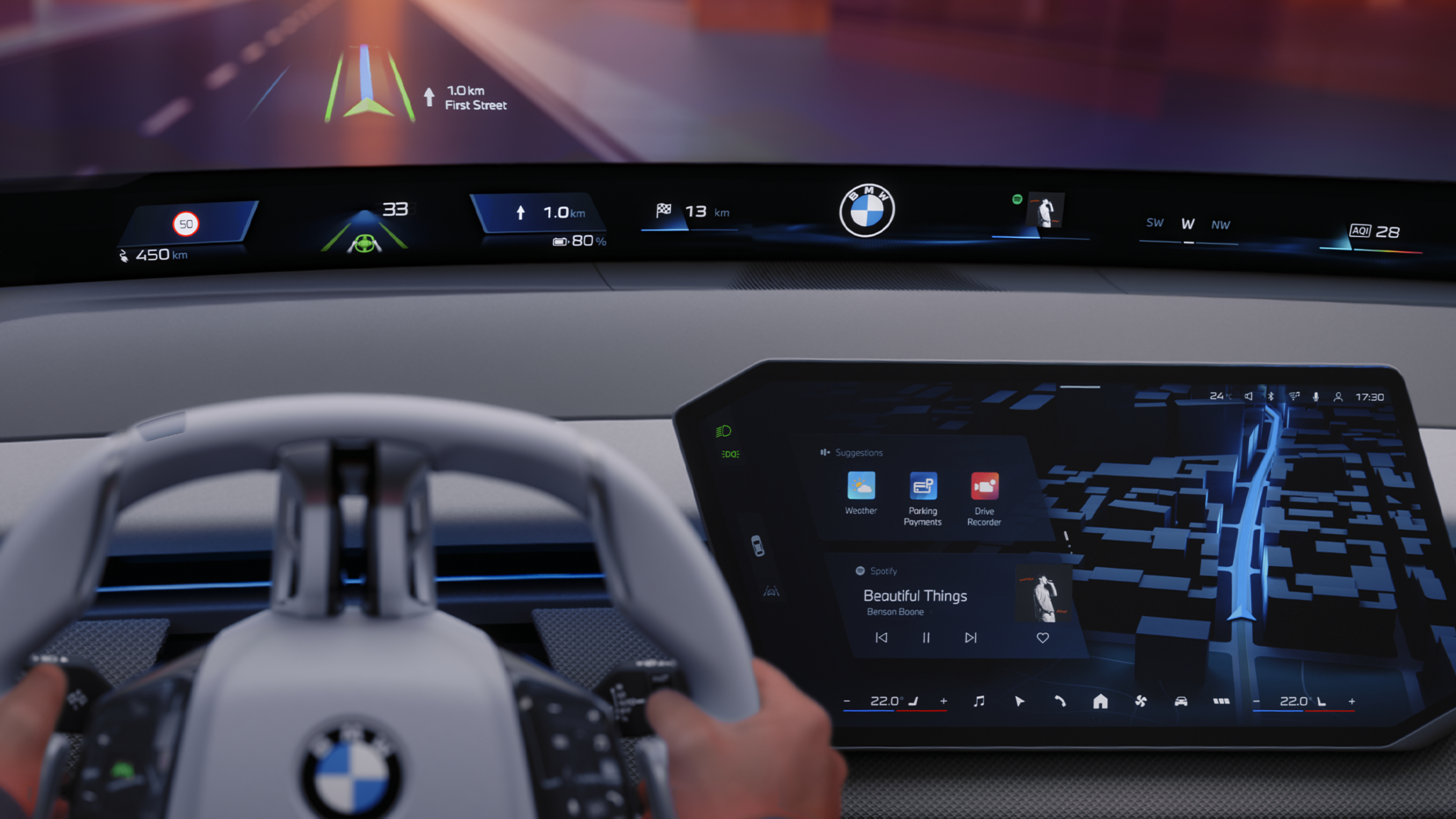 BMW Panoramic iDrive: Πλοήγηση. Φωτογραφία: BMW