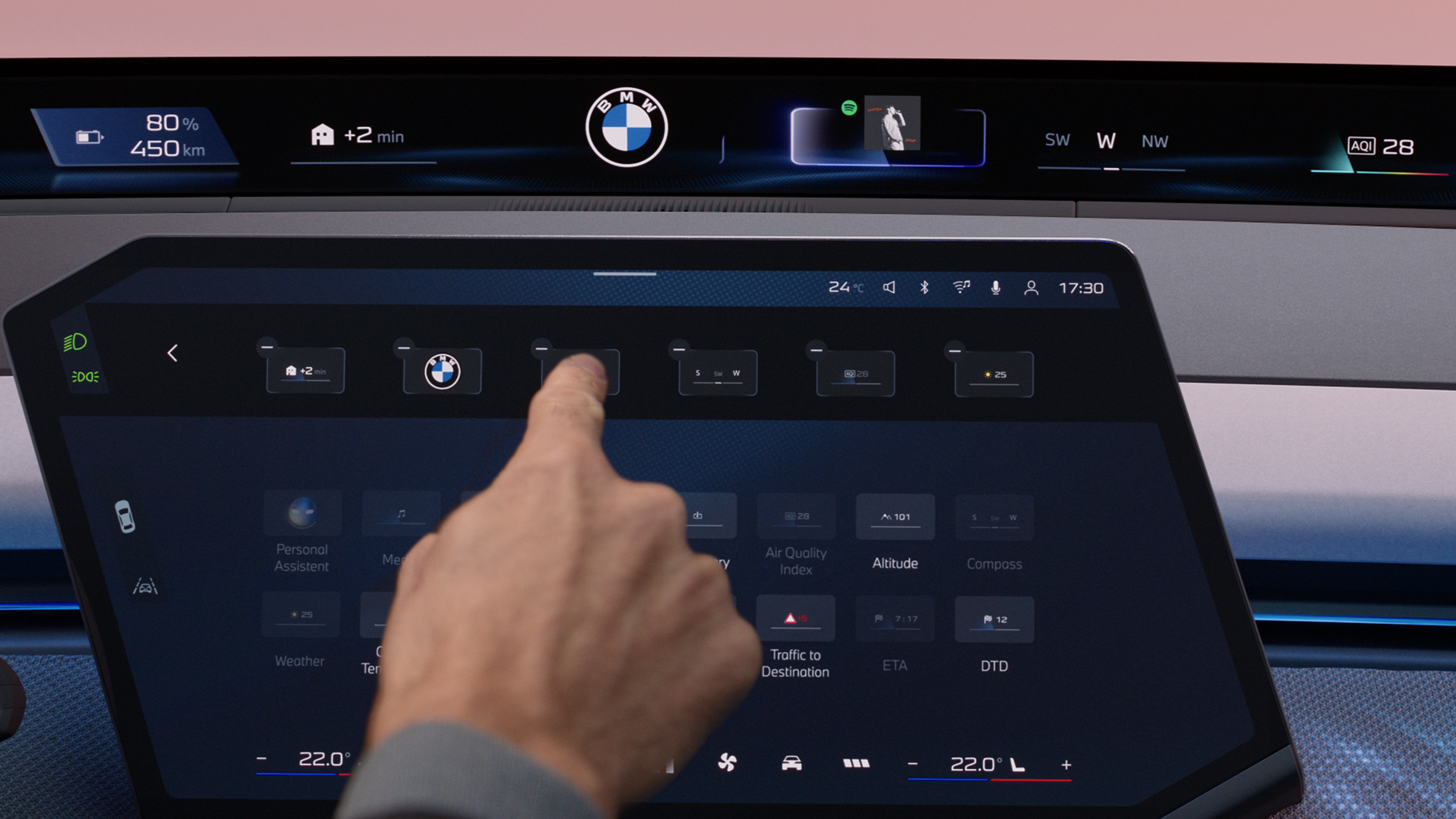 BMW Panoramic iDrive: Εξατομίκευση του BMW Panoramic Vision. Φωτογραφία: BMW